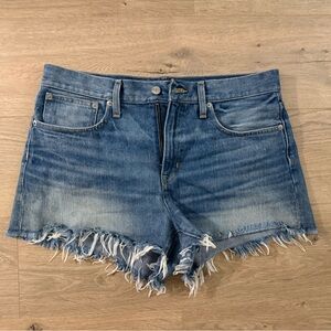 J. Crew Blue Frayed Jean Shorts